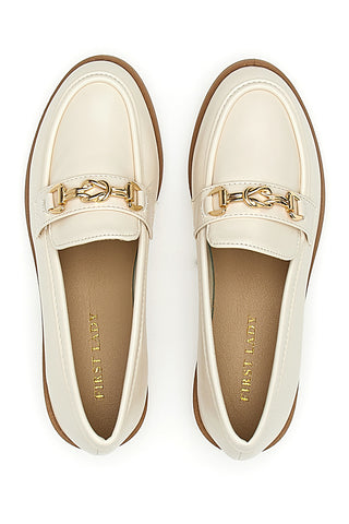 Mocassino Panna con Morsetto First Lady 417