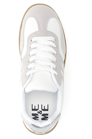 Weiße Sneakers mit silbernen Details Me & Me 809