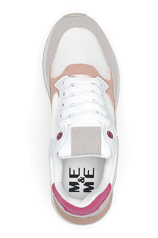 Weiße Sneakers mit Schnürsenkeln für Damen Me & Me 815