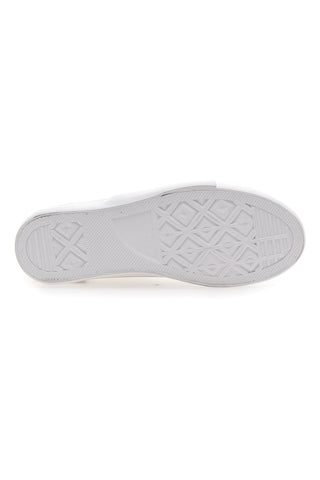 Sneakers Mid Cut in Tela Bianche Leone 41
