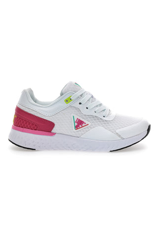 Sneakers Bianche e Rosa Con Logo Laterale Leone W0518