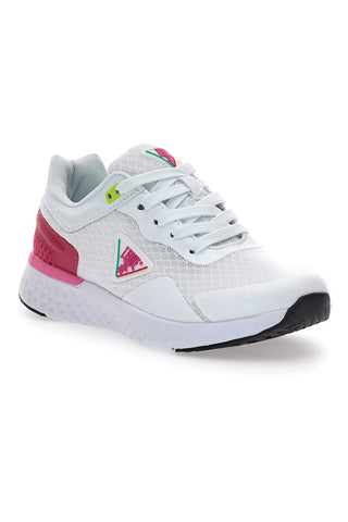 Sneakers Bianche e Rosa Con Logo Laterale Leone W0518