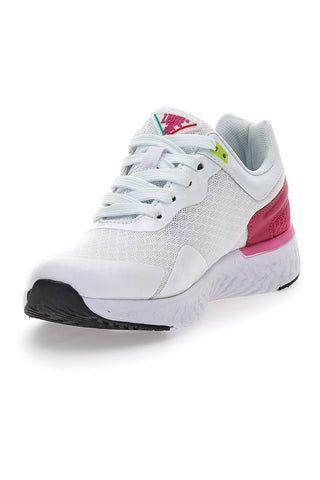 Sneakers Bianche e Rosa Con Logo Laterale Leone W0518