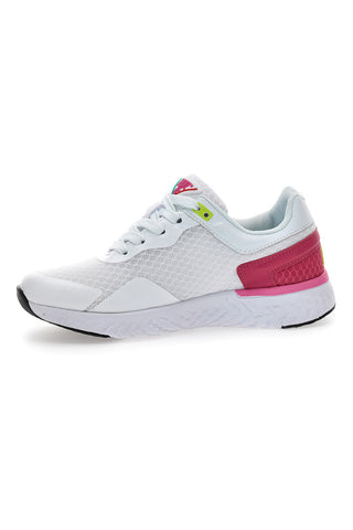 Sneakers Bianche e Rosa Con Logo Laterale Leone W0518