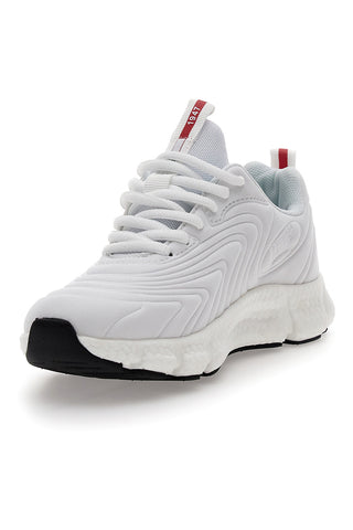 Sneakers Bianche Con Lacci Leone W0498