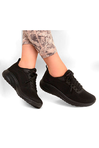 Schwarze Turnschuhe SKECHERS BOBS SQUAD CHAOS - FACE OFF