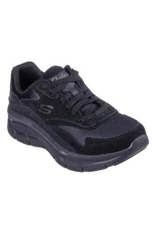 Schwarze Sneakers mit Air-Cooled-Einlegesohlen SKECHERS MODERN D'LUX FREE MIND