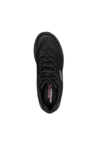 Skechers Dynamight 2 Social Orbit schwarze Sneakers mit Memory-Form