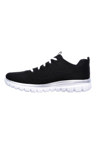 Sneakers Nere e Bianche Con Pianta Larga Skechers Graceful Get Connected