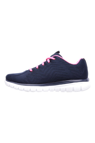 Marineblaue Sneakers mit breiter Sohle Skechers Graceful Get Connected