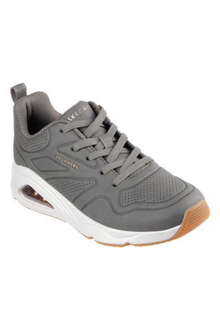 Olivgrüne Turnschuhe Skechers Tres-Air Uno Ah-mazing