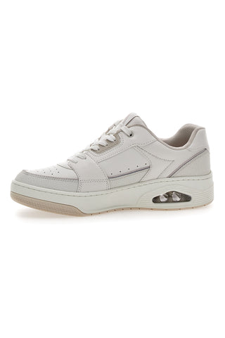 Beige-weiße Skechers Street Uno Sneakers – Courted Style