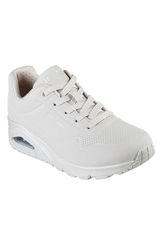 Cremeweiße luftgekühlte Skechers Uno-Stand on Air Sneakers