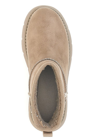 Skechers Keepsakes Lite Beige Pelz Stiefeletten - Snowbird