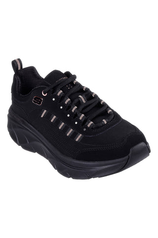 Sneakers Nere con Dettagli Glitter SKECHERS D'LUX WALKER 2.0 GOLDEN STEP