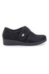 Schwarze Hausschuhe mit Klettverschluss FLY FLOT 38865