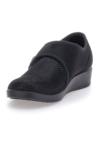 Schwarze Hausschuhe mit Klettverschluss FLY FLOT 38865