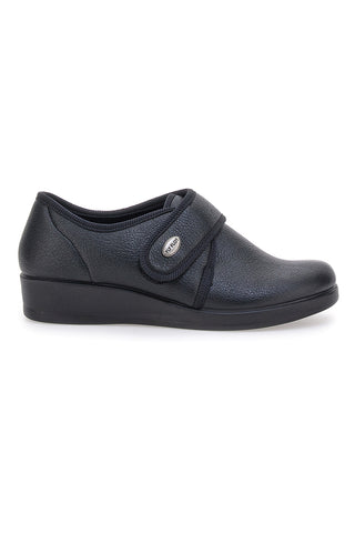 Schwarze Hausschuhe mit Klettverschluss FLY FLOT 38862