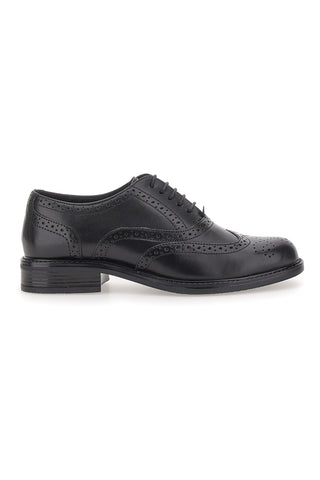 Schwarze englische Schnürschuhe mit Obermaterial aus Leder MIO TEMPO 2132