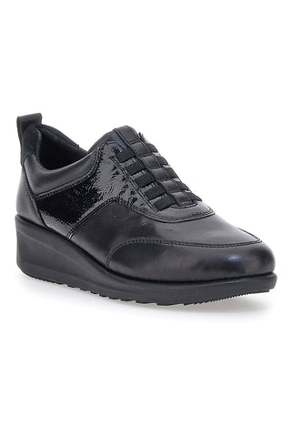 Schwarze Schnürschuhe mit elastischen Schnürsenkeln PLOCADI 22473