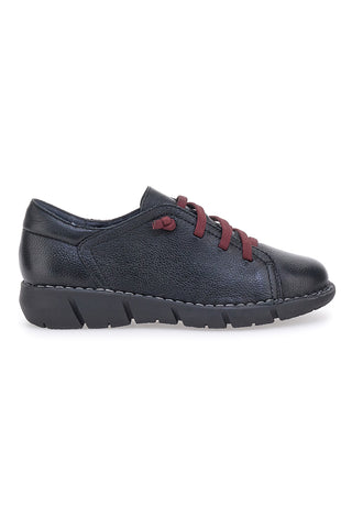 Plocadi 11613 Schwarze Schnürschuhe aus echtem Leder