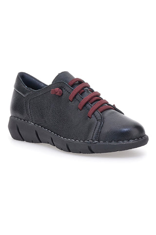 Plocadi 11613 Schwarze Schnürschuhe aus echtem Leder