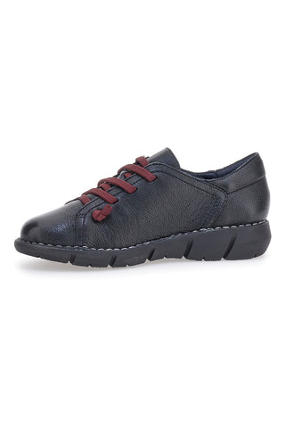 Plocadi 11613 Schwarze Schnürschuhe aus echtem Leder