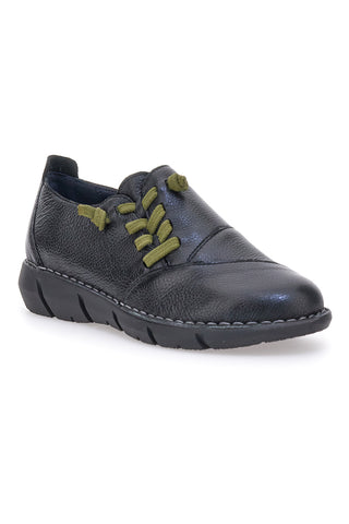 Plocadi 17569 Schwarze Schnürschuhe aus echtem Leder
