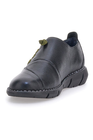 Plocadi 17569 Schwarze Schnürschuhe aus echtem Leder