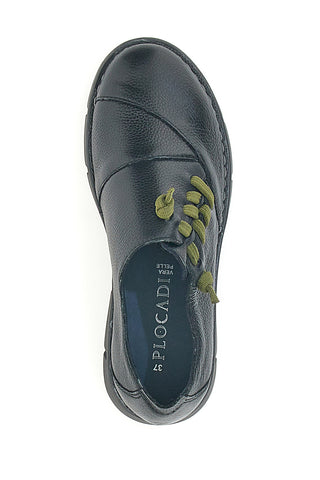 Plocadi 17569 Schwarze Schnürschuhe aus echtem Leder