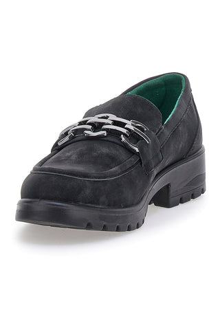 Mocassini neri Vegan effetto velluto ECO BIO J528706