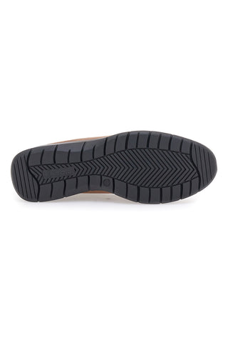 Braune Slipper in Wildlederoptik mit Kette INBLU IC020042