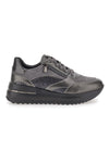 Graue Sneakers mit 5-cm-Plateau Inblu in406025