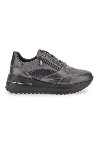 Sneakers Grigie Con Platform 5 Cm Inblu in406025
