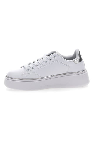 Weiße Sneakers mit Plateau COTTON BELT LONDON