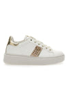 Weiße Sneakers mit goldenen Details Cotton Belt Kips