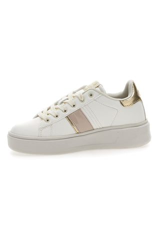 Weiße Sneakers mit goldenen Details Cotton Belt Kips