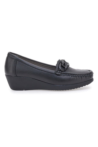 Schwarze Slipper mit Kette Mio Tempo 4282
