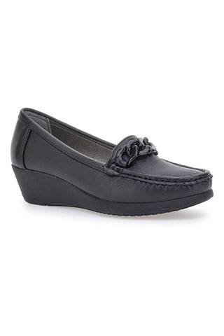 Schwarze Slipper mit Kette Mio Tempo 4282