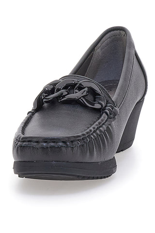 Schwarze Slipper mit Kette Mio Tempo 4282