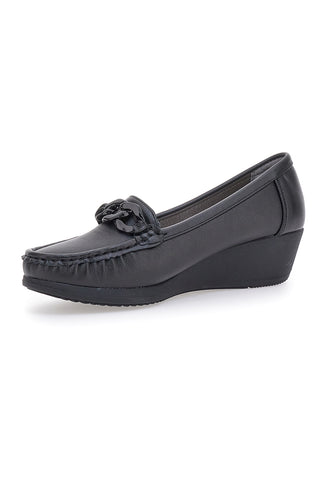 Schwarze Slipper mit Kette Mio Tempo 4282