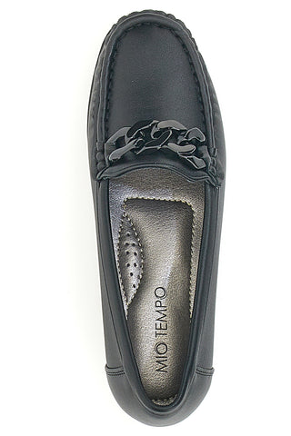 Schwarze Slipper mit Kette Mio Tempo 4282