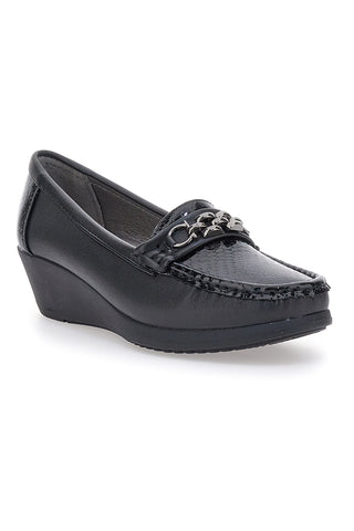 Schwarze Slipper mit Keilabsatz MIO TEMPO 94