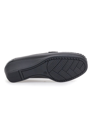 Schwarze Slipper mit Keilabsatz MIO TEMPO 94