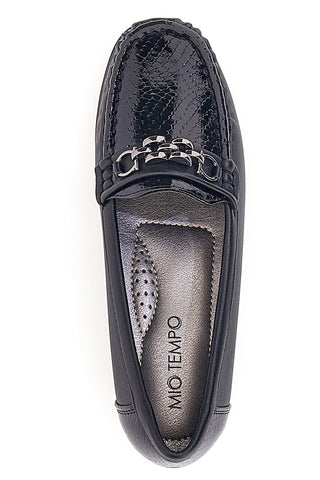 Schwarze Slipper mit Keilabsatz MIO TEMPO 94