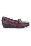Bordeaux-Loafer mit Keilabsatz MIO TEMPO 9024