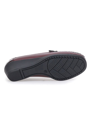 Bordeaux-Loafer mit Keilabsatz MIO TEMPO 9024