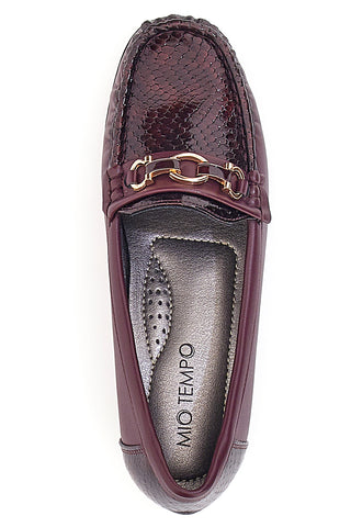 Bordeaux-Loafer mit Keilabsatz MIO TEMPO 9024