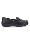 Schwarze Slipper mit silberner Klammer MIO TEMPO 133