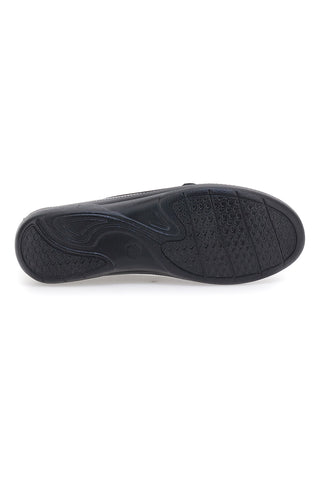 Schwarze Slipper mit silberner Klammer MIO TEMPO 133